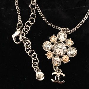 Chanel Crystal Gripoix Chain Necklace